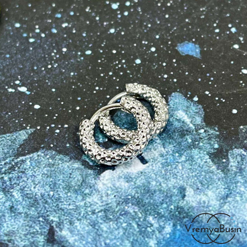 Швензы конго, 15х3 мм, из латуни с родиевым покрытием (1 пара)