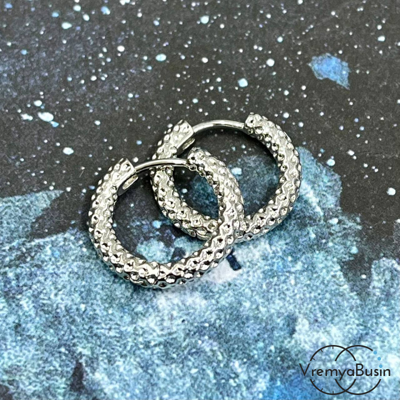 Швензы конго, 19х3 мм, из латуни с родиевым покрытием (1 пара)