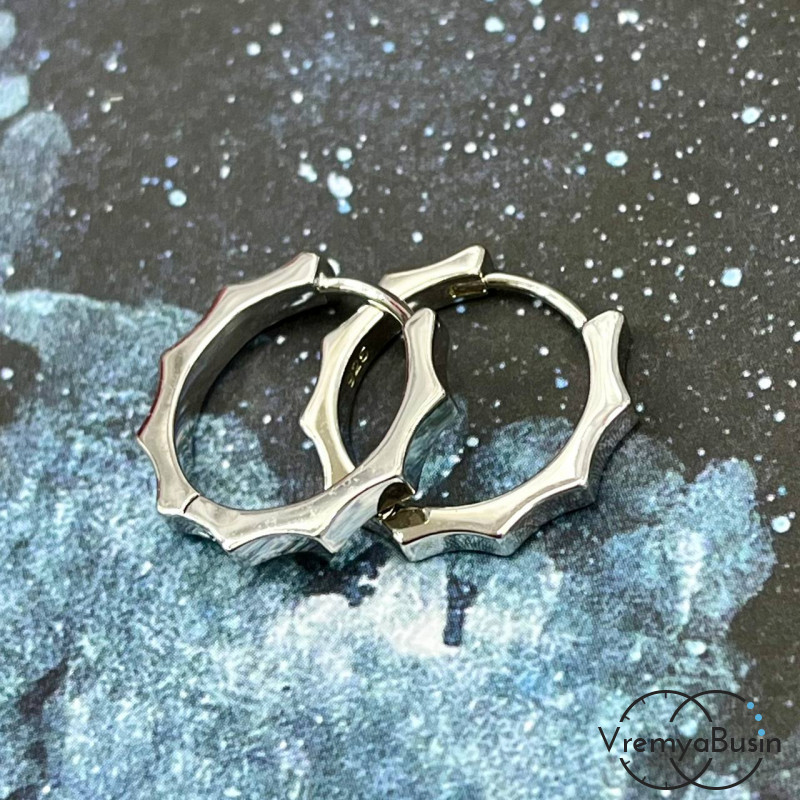 Швензы конго, 20 мм,  из латуни с родиевым покрытием (1 пара)