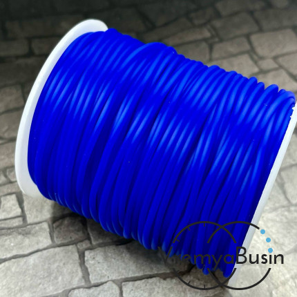 Шнур резиновый полый, 2х0.5 мм, цв. синий (1 м.)