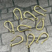 Швензы-крючки, 17х9 м, латунь с позолотой (1 пара)