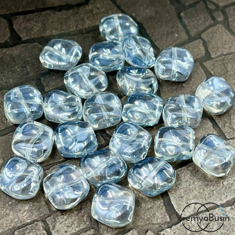 Бусины округлые из гладкого стекла, ок. 10 мм (1 шт.)