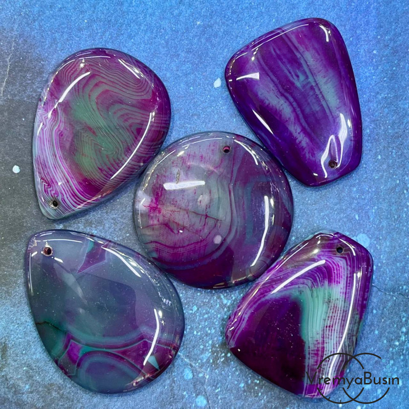 Агат тонир. Крупная подвеска из камня, ок. 35х55 мм (1 шт.)