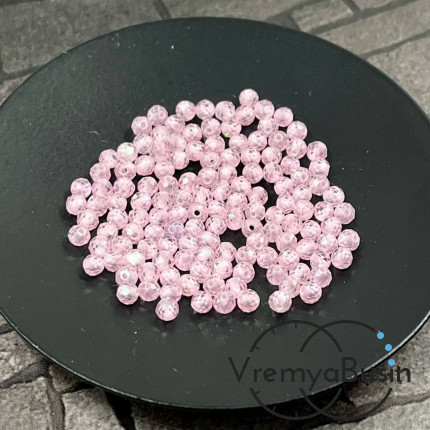 Фианит, шарик 3 мм с микроогранкой (упак.  20 шт.)