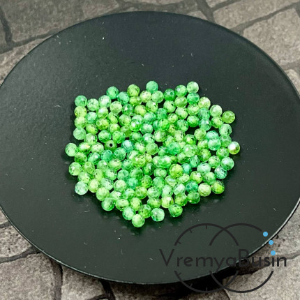 Фианит, шарик 3 мм с микроогранкой (упак.  20 шт.)