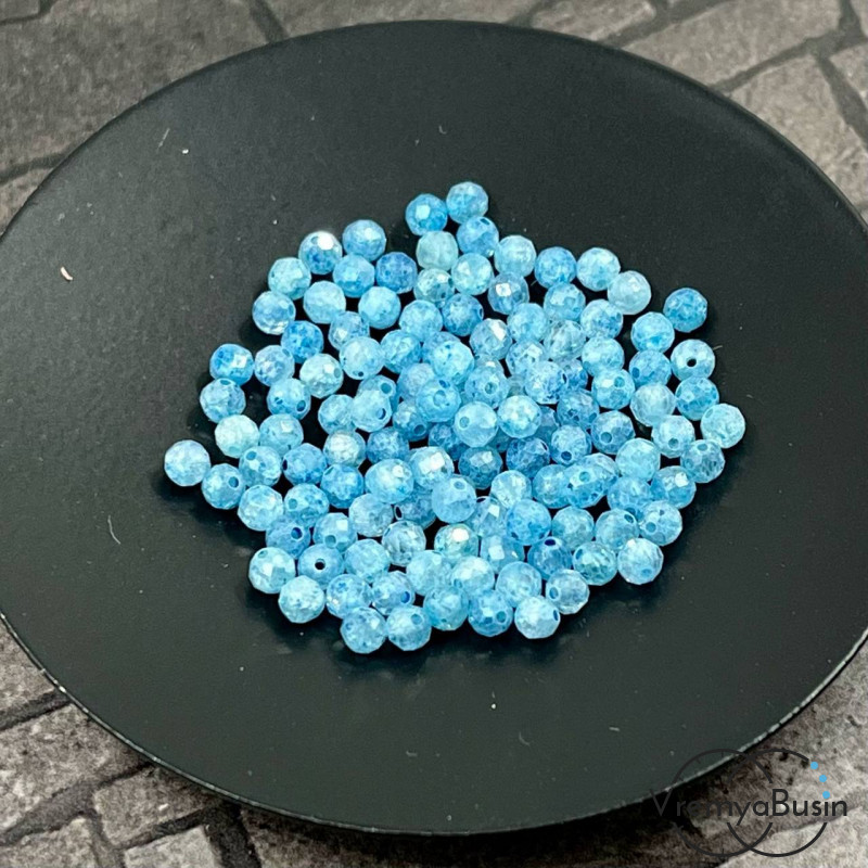 Фианит, шарик 3 мм с микроогранкой (упак.  20 шт.)