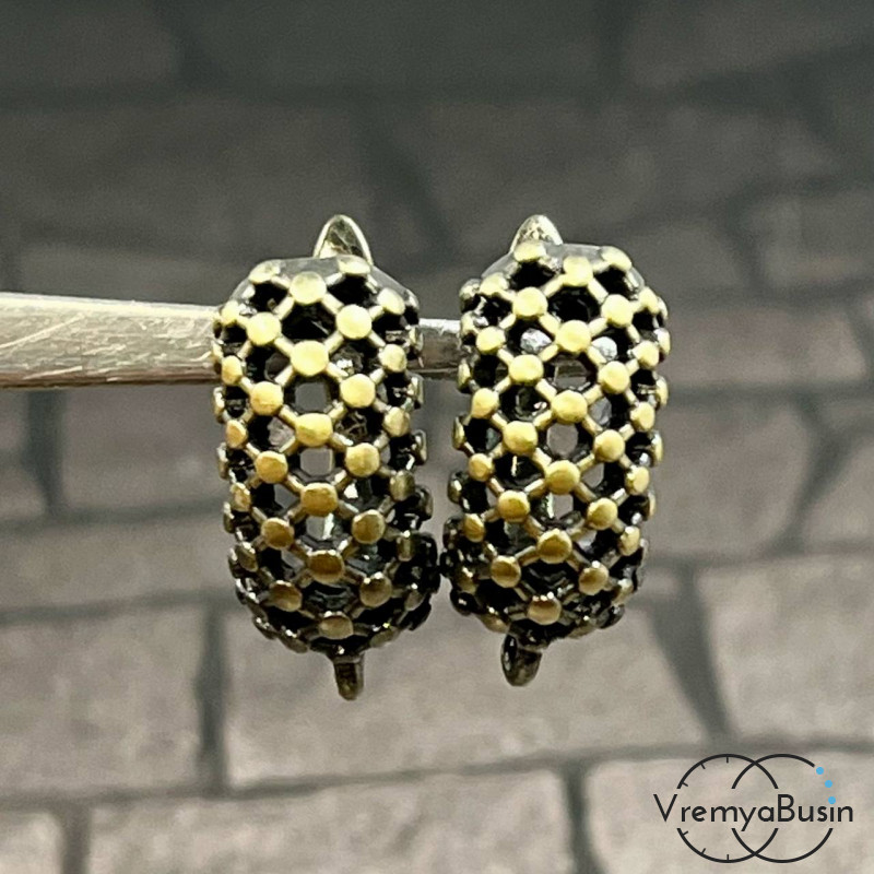 Швензы с английским замком, латунь с покрытием под бронзу (1 пара)