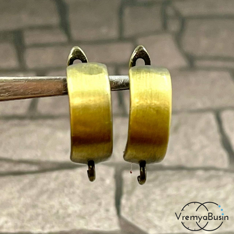 Швензы с английским замком, латунь с покрытием под бронзу (1 пара)