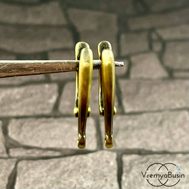 Швензы с английским замком, латунь с покрытием под бронзу (1 пара)