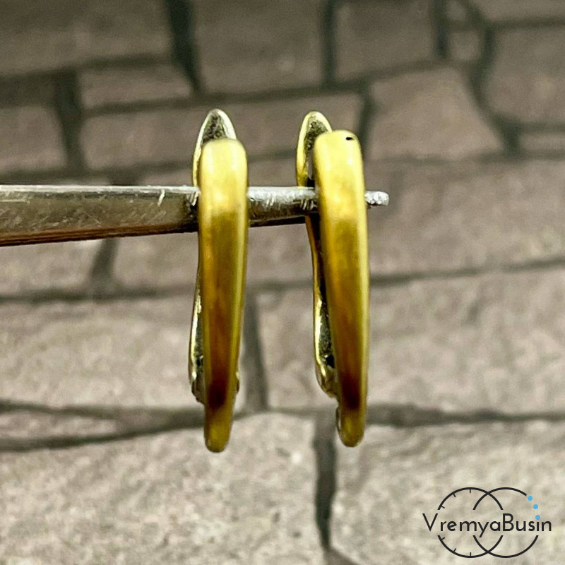 Швензы с английским замком, латунь с покрытием под бронзу (1 пара)