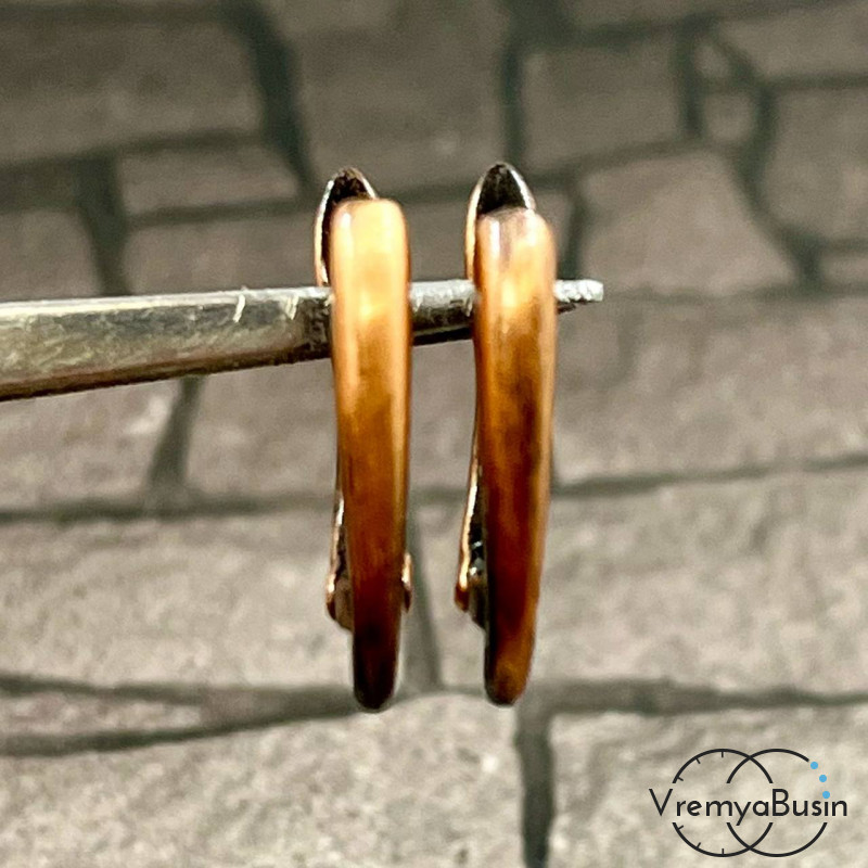 Швензы с английским замком, латунь с покрытием под медь (1 пара)