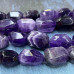 Аметист,   крупные овальные граненые бусины, ок. 20х15 мм  (1/2 нити, ок. 8 шт.)