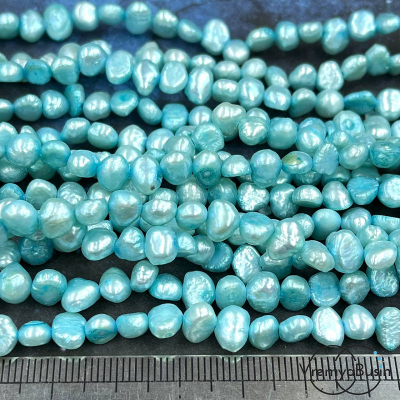 Жемчуг натуральный барочный тонированный (нить, ок. 40 см.)