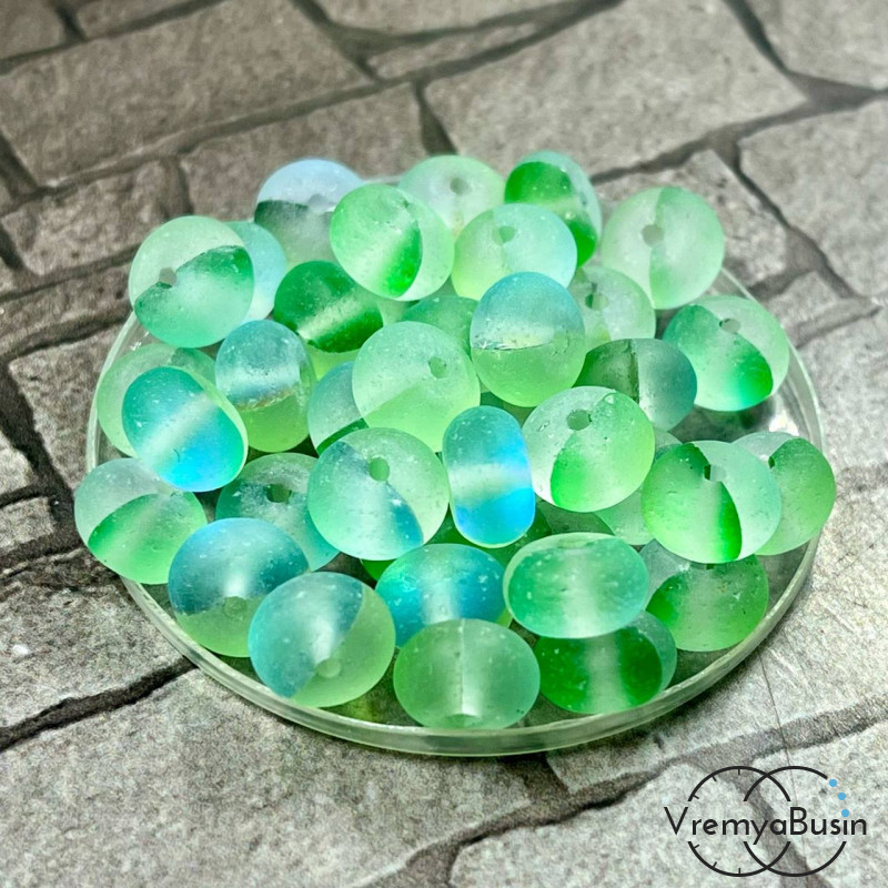 Опал синтетический матовый, рондель гладкий ок. 5х8 мм (1 шт.)