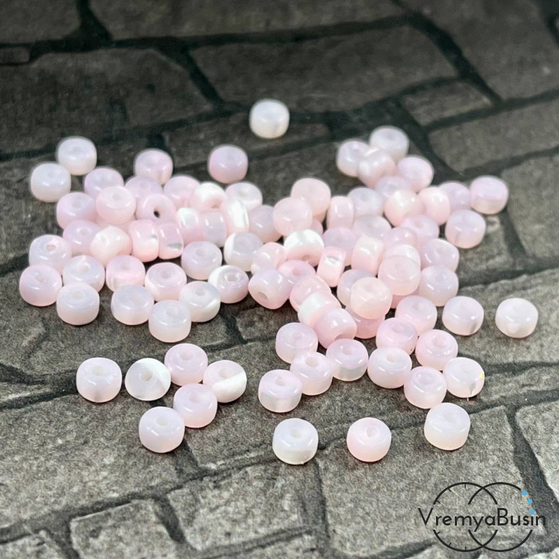 Перламутр натур. тонированный, шайба 2х4 мм (упак.  20 шт.)