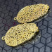 Коннектор "Кружевной лист", 18х21 мм,  латунь с позолотой (упак. 2 шт.)