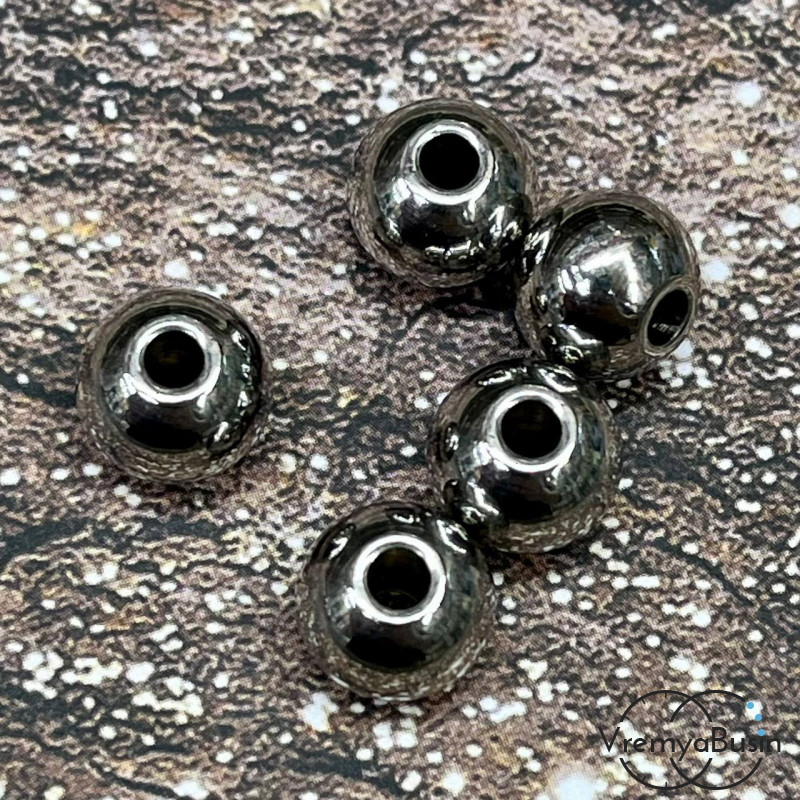 Бусина из нержавеющей стали, шарик 9 мм  (1 шт.)