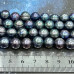 Жемчуг натуральный речной, округлый ок. 10 мм, цв. сине-черный (нить, ок. 38 шт.)