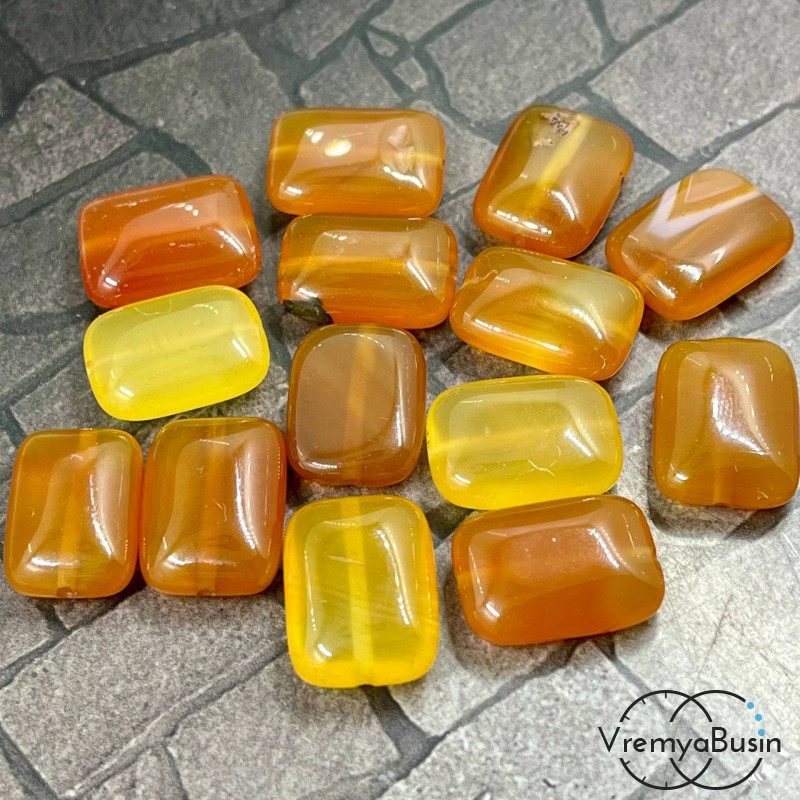 Сердолик. Гладкий плоский прямоугольник 13х18 мм (1 шт.)