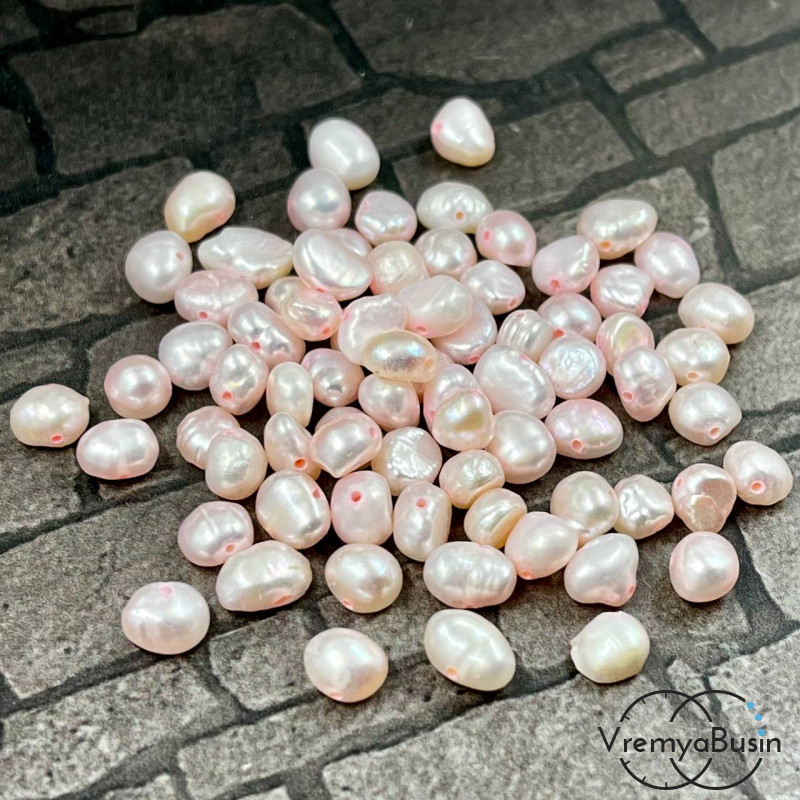 Жемчуг натуральный барочный тонированный,  ок. 5-6 мм (упак. 10 шт.)