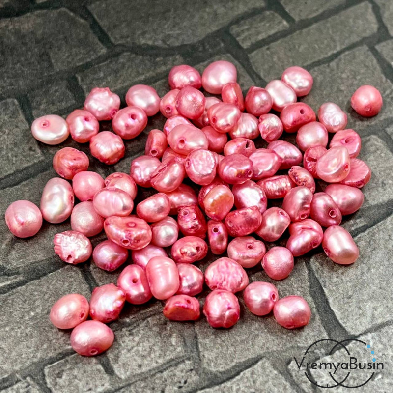 Жемчуг натуральный барочный тонированный, ок. 5-6 мм (упак. 10 шт.)