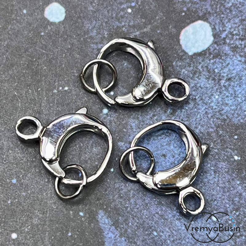 Карабин из нержавеющей стали,  16х13    мм, с колечком (1 шт.)