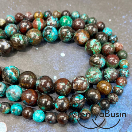 Хризоколла натур., шарик гладкий 6-8-10 мм (1 шт.)