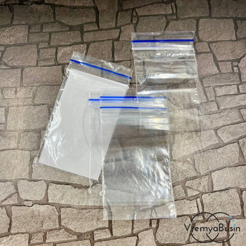 Пакеты упаковочные с замком "Зиплок", 4х6 см (упак. 100 шт.)