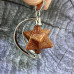 Авантюрин коричневый, подвеска из камня "Месяц со звездой", ок. 30х22 мм ( 1 шт.)