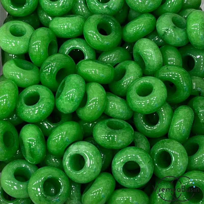 Агат тонир., бусина в стиле Пандора, 6х12 мм (1 шт.)