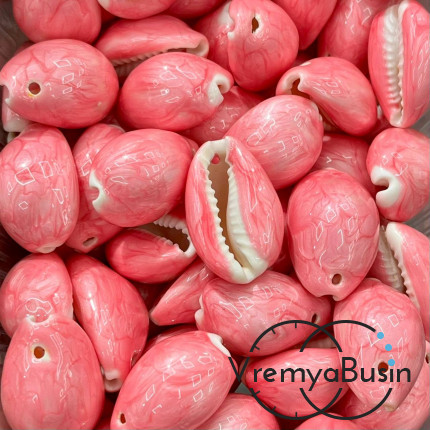 Подвеска натуральная ракушка с эмалью,  ок. 15х20 мм    (1 шт.)