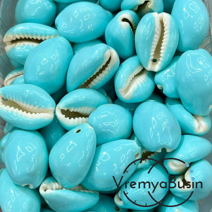 Подвеска натуральная ракушка с эмалью,  ок. 15х20 мм    (1 шт.)