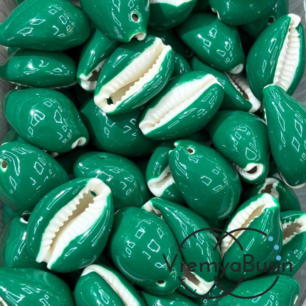 Подвеска натуральная ракушка с эмалью,  ок. 15х20 мм    (1 шт.)