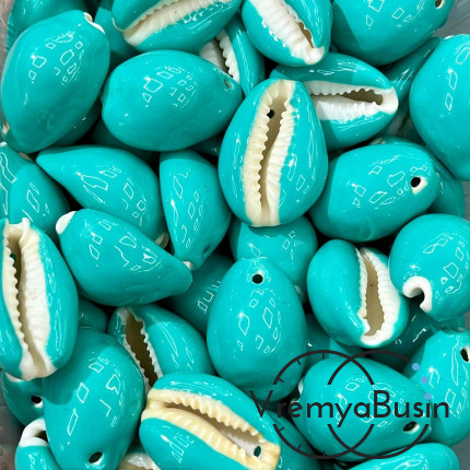 Подвеска натуральная ракушка с эмалью,  ок. 15х20 мм    (1 шт.)