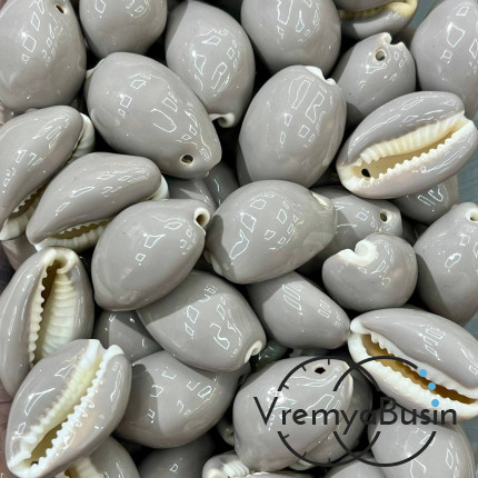 Подвеска натуральная ракушка с эмалью,  ок. 15х20 мм    (1 шт.)