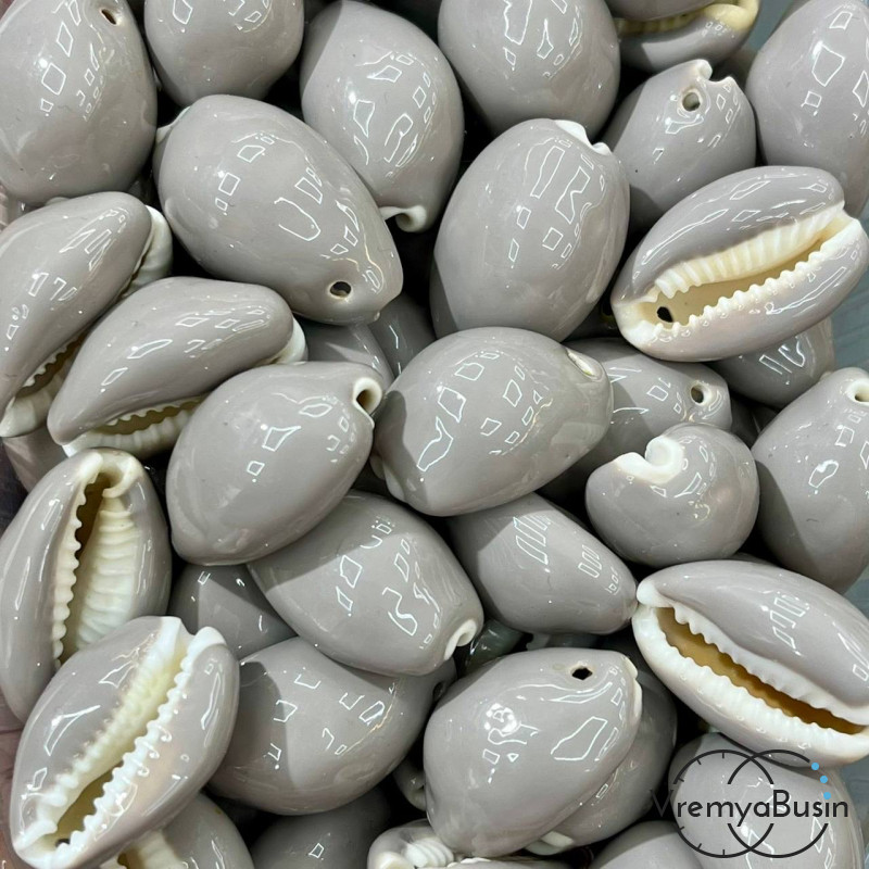 Подвеска натуральная ракушка с эмалью,  ок. 15х20 мм    (1 шт.)