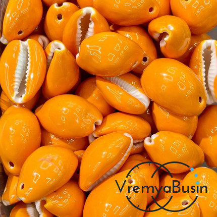 Подвеска натуральная ракушка с эмалью,  ок. 15х20 мм    (1 шт.)