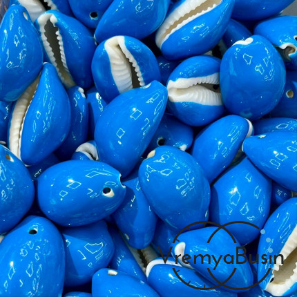 Подвеска натуральная ракушка с эмалью,  ок. 15х20 мм    (1 шт.)