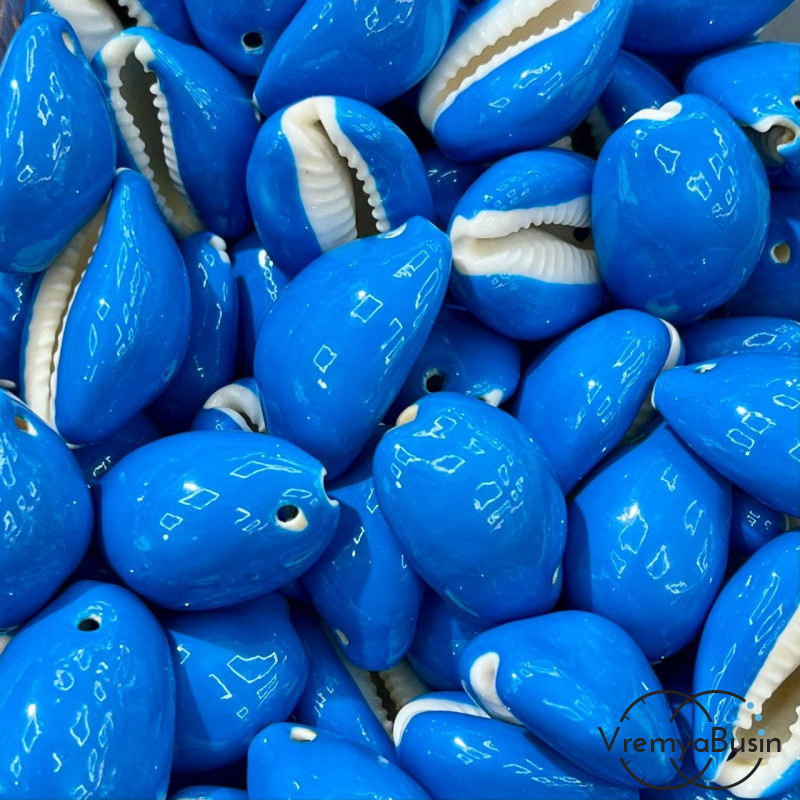 Подвеска натуральная ракушка с эмалью,  ок. 15х20 мм    (1 шт.)