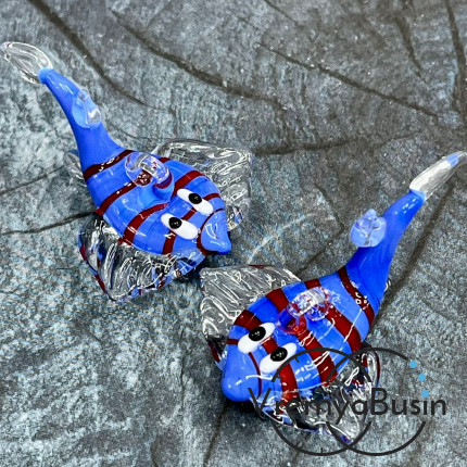 Подвеска из муранского стекла «Рыба», ок. 45х35 мм (1 шт.)