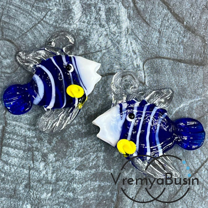 Подвеска из муранского стекла «Рыба», ок. 35х40 мм (1 шт.)