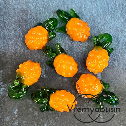 Подвеска из стекла "Ягода", 20х10 мм (1 шт.)