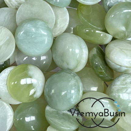 Нефрит,  кабошон круглый 20 мм (1 шт.)
