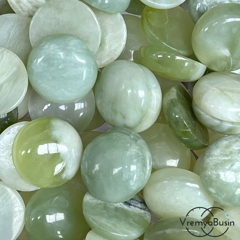 Нефрит,  кабошон круглый 20 мм (1 шт.)