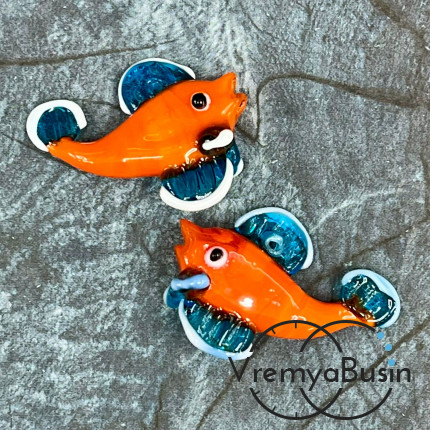 Подвеска из муранского стекла «Рыба», ок. 35х25 мм (1 шт.)