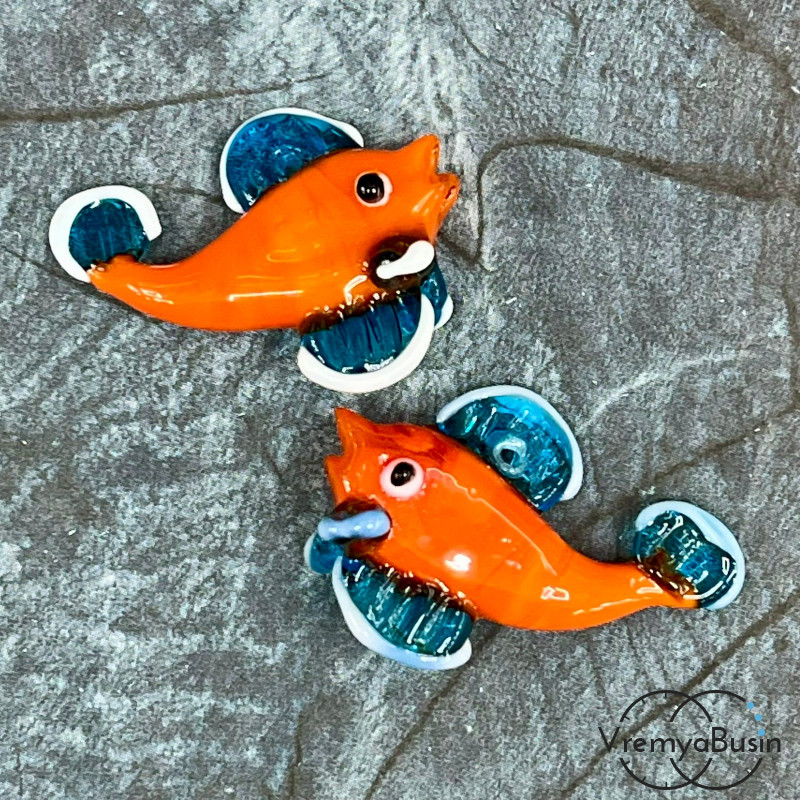 Подвеска из муранского стекла «Рыба», ок. 35х25 мм (1 шт.)