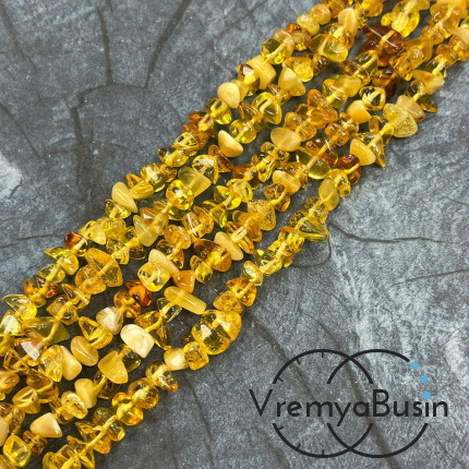 Крошка каменная. Янтарь натур. (нить, ок. 40 см.)