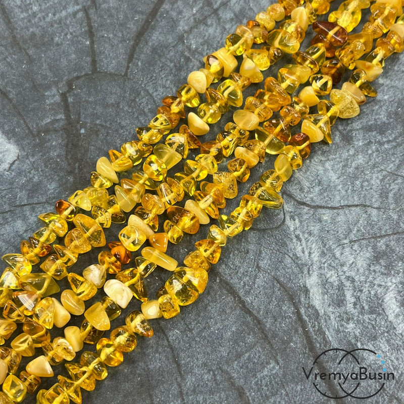 Крошка каменная. Янтарь натур. (нить, ок. 40 см.)