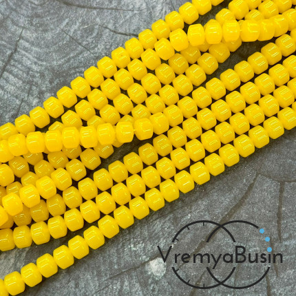 Янтарь, имит. из смолы,  бусины    рондель 7х6 мм      (нить, ок.   95  шт.)