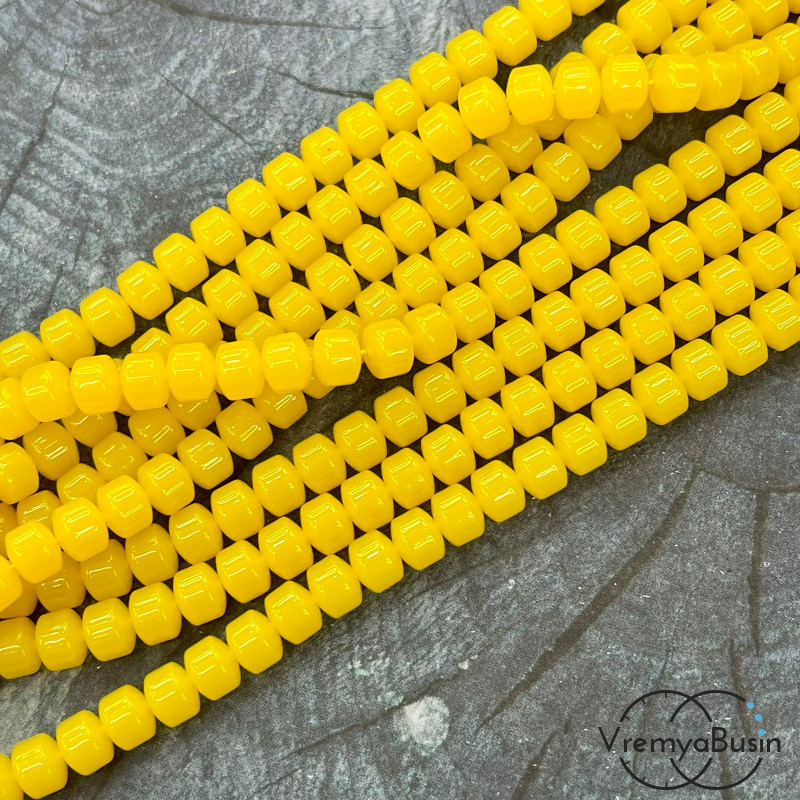 Янтарь, имит. из смолы,  бусины    рондель 7х6 мм      (нить, ок.   95  шт.)